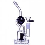 Exoskeletal Smoke - 8" Dual Arm Showerhead Perc Recycler - Black New