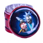 The Scared Scientist - Rick & Morty Four Part Aluminium Grinder - Red New