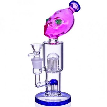 Neytiri Da Alien - 10" Double Tree Perc Cylinder Bong New