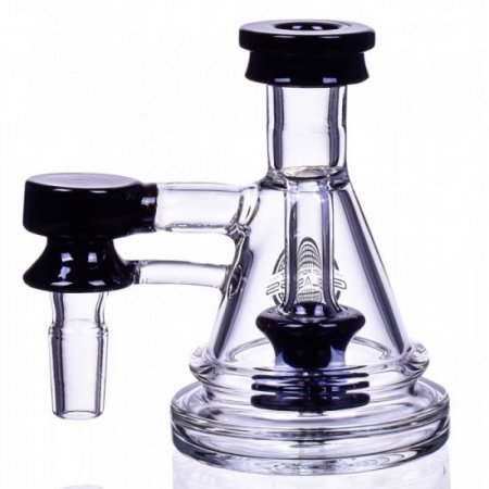 Ash Catcher - Mini Bubbler Showerhead Ash Catcher - 14M/14F - 90 Degree Black New