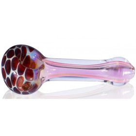 4" Cheetah Bowl Fumed Glass Pipe - Brown New