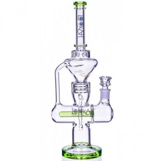 Nature Enforcer - Lookah? - 17\" Inline Recycler Perc Bong - Tropic Green New