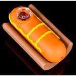 Hot Dog - 4" Silicone Hand Pipe New