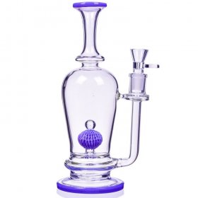 The Royal Vase - 11" Specialty Percolator Cylinder Base Bong - Purple New