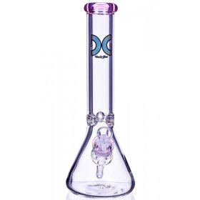 Dank Glass - 14" 7mm Thick Clear Beaker Base Bong - Pink New