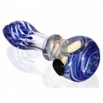 3.5" Swirled Color Changing Spoon - Blue Swirls New
