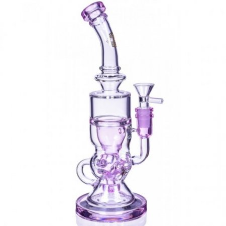 On Point Glass - 10" Fab Egg Recycler Bong - Pink New