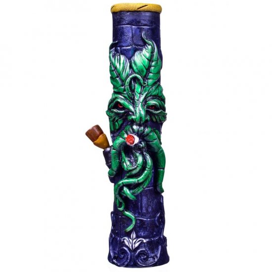 Smokin\' Leaf - 12\" Hand Crafted Wooden Bong New