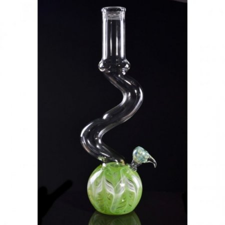 16" Snake Neck Water Pipe - Green New