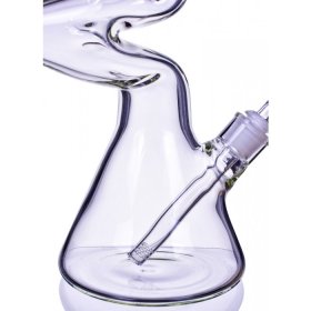 Chill Glass 17" Double Monster Zong Bong Water Pipe - White New