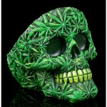 The Leaf's - Green Skull Ashtray New
