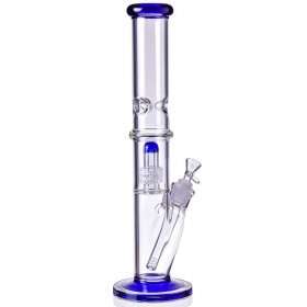 16" Inline Matrix Percolator Bong Glass Water Pipe Thick and Heavy - Blue New