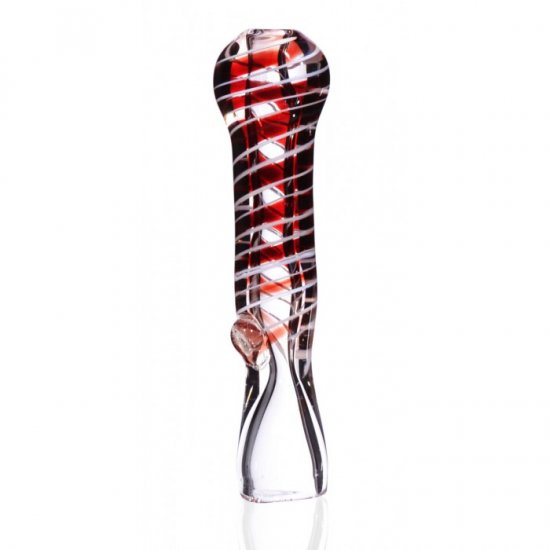 3\" Swirled Fumed Chillum - Red New