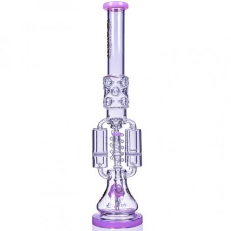 Strange Smoke - Lookah? - 20" Sprinkler Perc And Quad Honeycomb Bong - Pink New