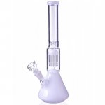 14" Beaker Base Bong with 8-Arm Tree Perc Water Pipe - White New