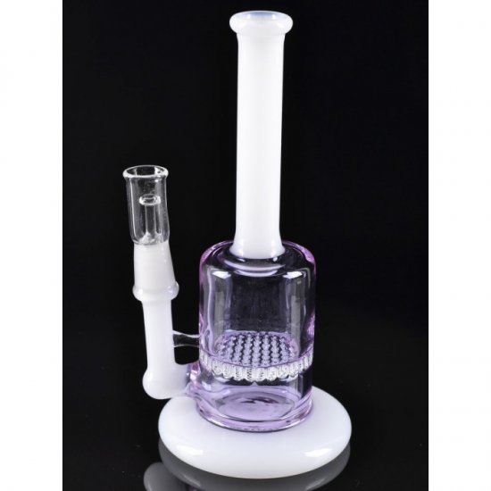 5\" Micro Honeycomb Oil Rig Water Pipe - White & Purple New