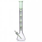 2 foot bong Quad Tree Perc Bong with A Matching Down Stem and A Bowl - New Green New