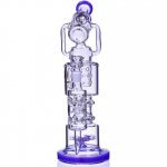 Smoke Slasher - Lookah? - 16" Sprinkler Perc Recycler Bong - Purple New