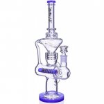 Smoking Princess - Lookah? - 17" Inline Recycler Perc Bong - Pristine Iris New