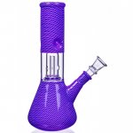 8" Matrix Percolator Girly Bong With Down Stem And Bowl - Purple New