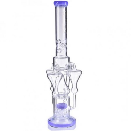 The Nordic Artifact - Lookah Premium Series - 21" Triple Tornado Chamber with Electric Sprinkler Perc - Fresh Purple New