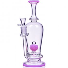 The Royal Vase - 11" Specialty Percolator Cylinder Base Bong - Pink New