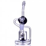 Exoskeletal Smoke - 8" Dual Arm Showerhead Perc Recycler - Black New