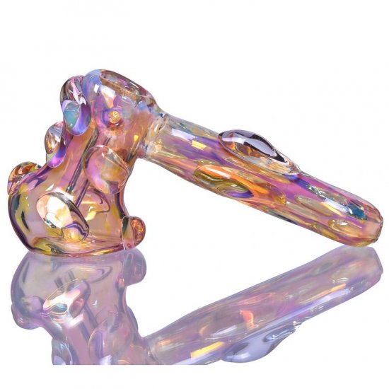 6\" Golden Fumed Hammer Bubbler - Golden Tint New