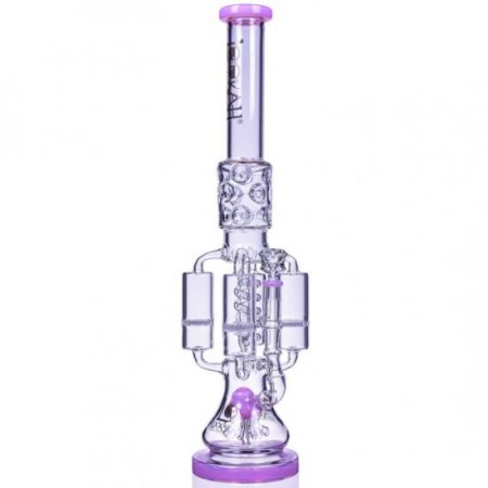 Strange Smoke - Lookah? - 20" Sprinkler Perc And Quad Honeycomb Bong - Pink New