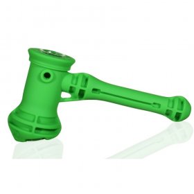 8" Silicone Hammer Bubbler Sherlock With Hidden Removable Stash Container And A Glass Bowl New