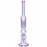 16" Inch Large Sprinkler to Tree Perc Bong Glass Water Pipe - 14mm Male Dry Herb Bowl - Pink New