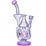 Smoke Artillery - Lookah? - 13" BARREL SPIRAL CONE RECYCLE BENT NECK GLASS WATER PIPE - Pink New