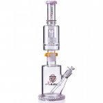 Chill Glass 20" Bong with Multi Percs with a Downstem and Bowl - Pink New