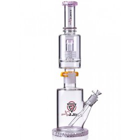 Chill Glass 20" Bong with Multi Percs with a Downstem and Bowl - Pink New