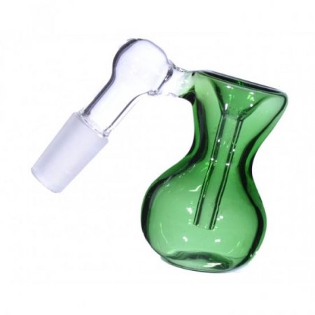 Retro Angled Ashcatcher - 14mm - Green New