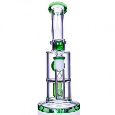 The Primal - 9" Showerhead Perc Bong/Dab Rig - Green New