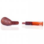 5.5" Italian Wooden Pipe - Burl Wood Finish New