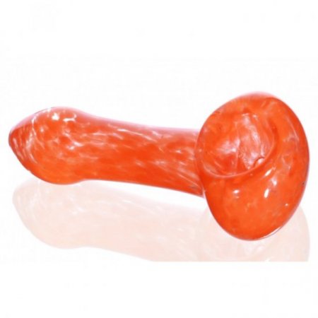 3.5" Marble Swirled Hand Pipe - Fritted Orange New