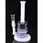 5" Micro Honeycomb Oil Rig Water Pipe - White & Purple New