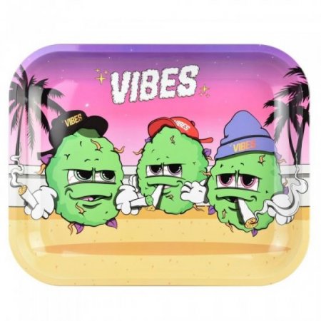 Vibes? Metal Rolling Tray - Best Buds - Large New