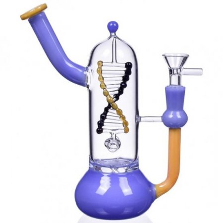 Aquaman's Trident - 8.5" Rotating DNA Perc Bong - Slyme Blue New