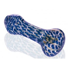 4" Fumed hypnotic Glass Spoon Pipe - Aqua New