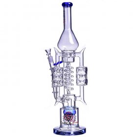 Chill Glass 20" Triple Chamber Bong with Cyclone Perc - Blue New