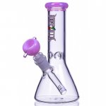 Lil Zilla - 7" Thick Beaker Base Bong - Milky Purple New