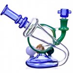 Smoke Horn - 7" Twisty Recycler Glass Bong Water Pipe New