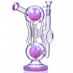 Sweet Smoke - 10" Double Ball Chamber Scientific Bong - Pink New