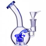 Uranus - Diamond Glass? - 6" Spherical Base Tilted Neck Bong New