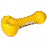 4" Twisted Spiral Hand Pipe - Yellow New