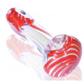 2.5" Square Tipped Hand Pipe - Fumed - Red New