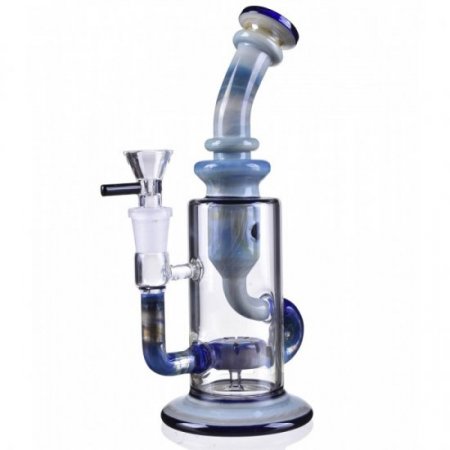 10" Fab Egg Recycler Bong Water Pipe with 14mm Male Bowl - Aqua Blue New